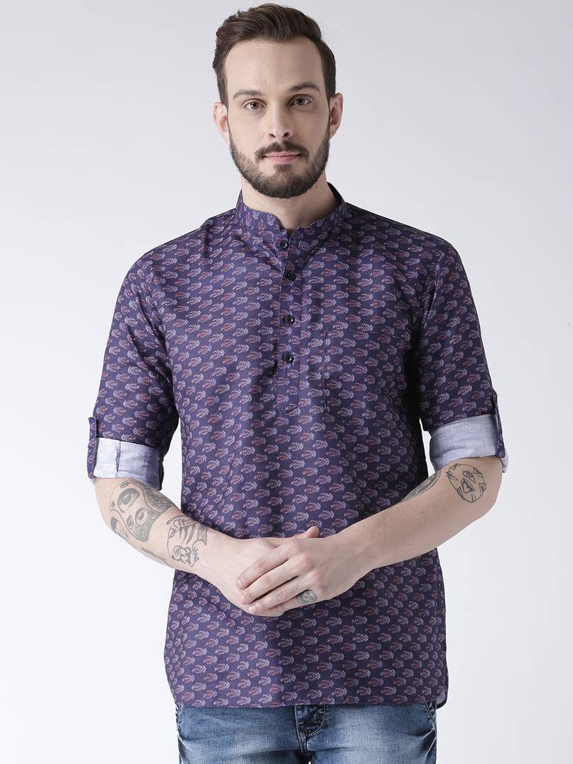 Multicoloured Cotton Blend Printed Kurtas